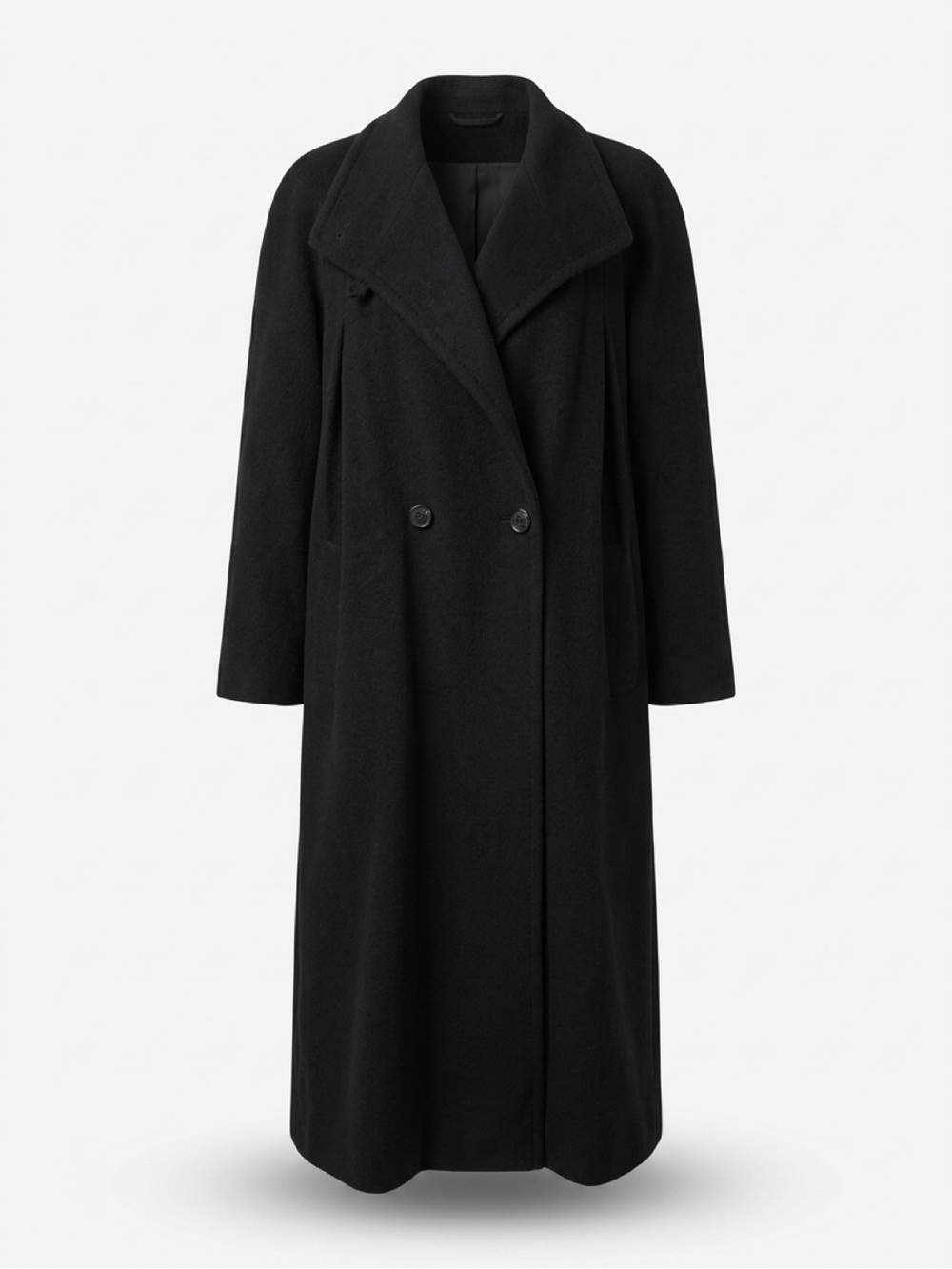 Allegri Black Double-Breasted Pea Coat